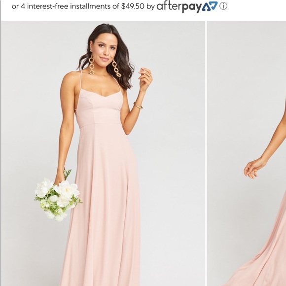 Show me your mumu blush goddess gown in size small - Picture 2 of 4